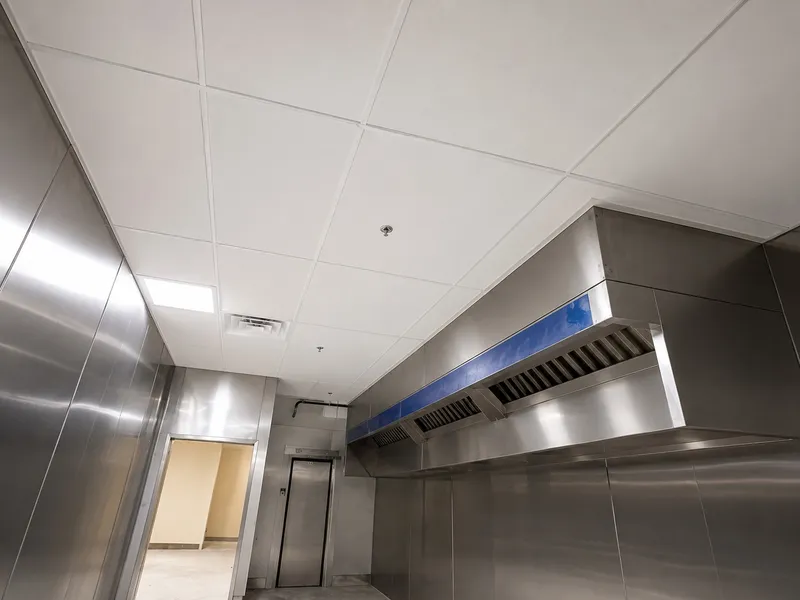 Finished suspended ceiling installation by Mass Framing Solutions