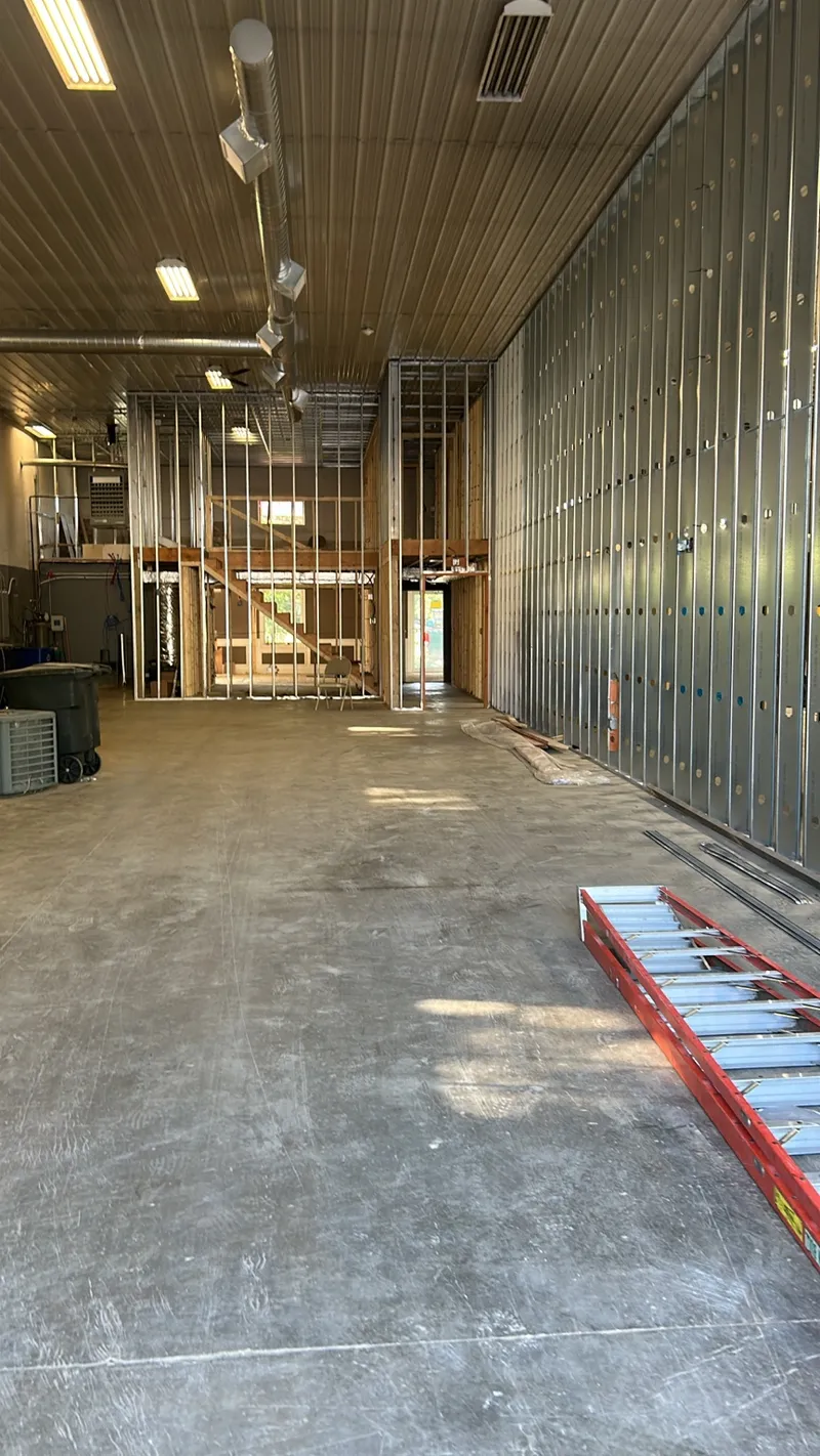 Commercial metal stud framing installation by Mass Framing Solutions